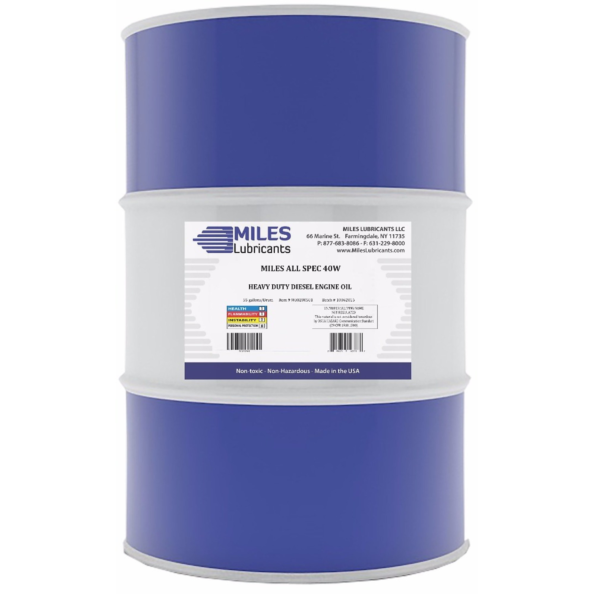 Miles Lubricants All Spec 40W Motor Oil - 55-Gal. Drum, Model# M00200501